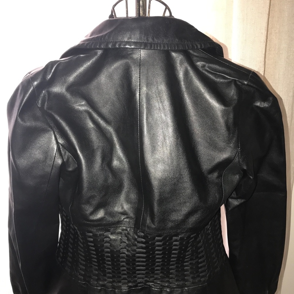 Black leather jacket/blazer